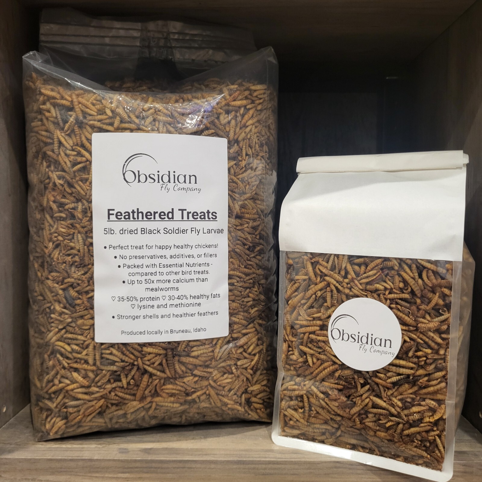 5lb. DRIED Black Soldier Fly Larvae USA FARM RAISED All-Natural HIGH PROTEIN