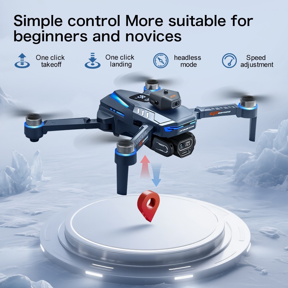 8K Dual Camera Drone 5G Brushless Motor Foldable RC Quadcopter Screen Remote