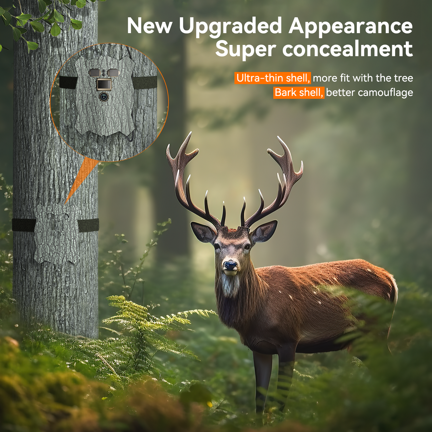 Trail Camera Solar Powered, 46MP 4K Game Wildlife Camera WIFI Night Vision