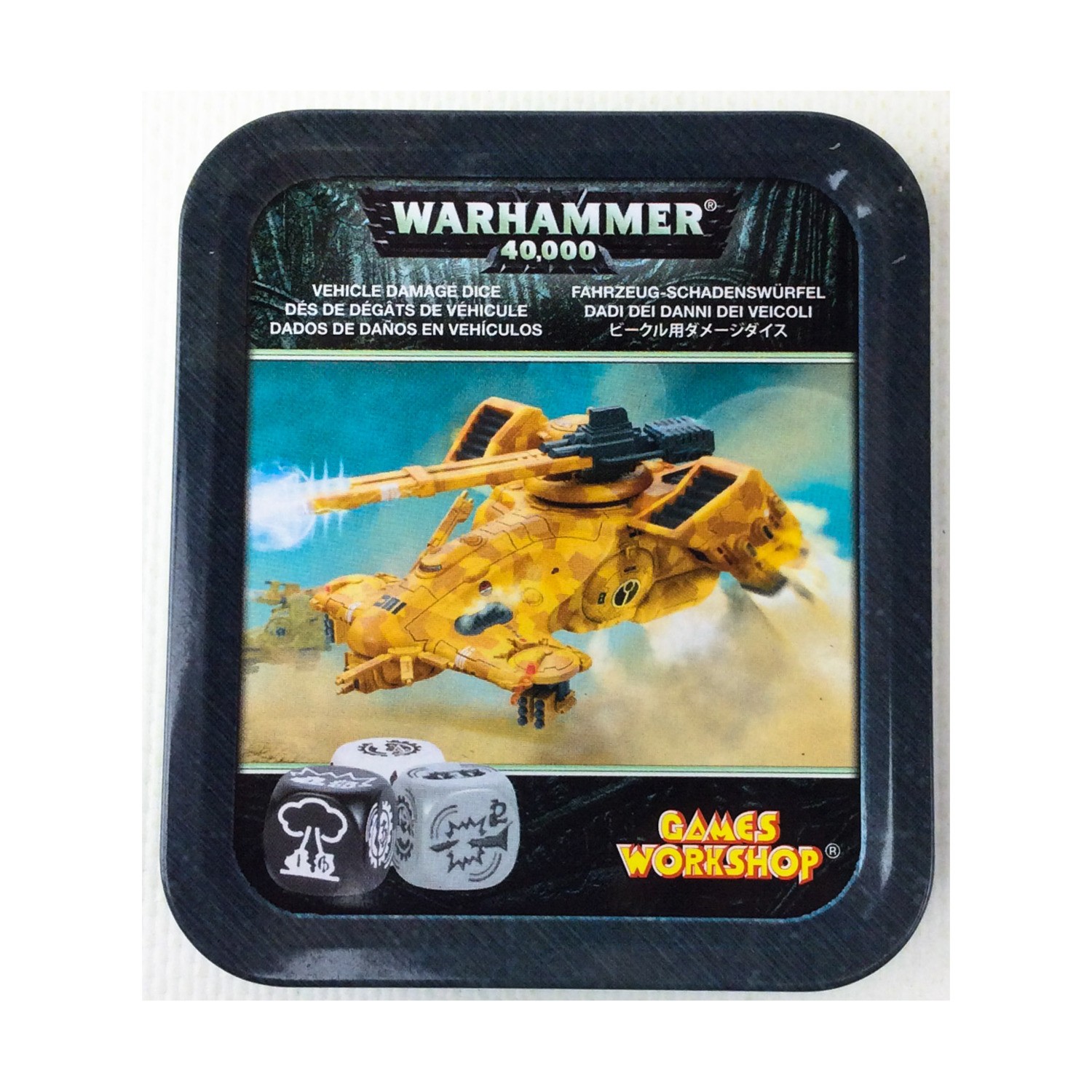 GW Warhammer 40K dice Vehicle Damage Dice (Tau Tin) (12) NM