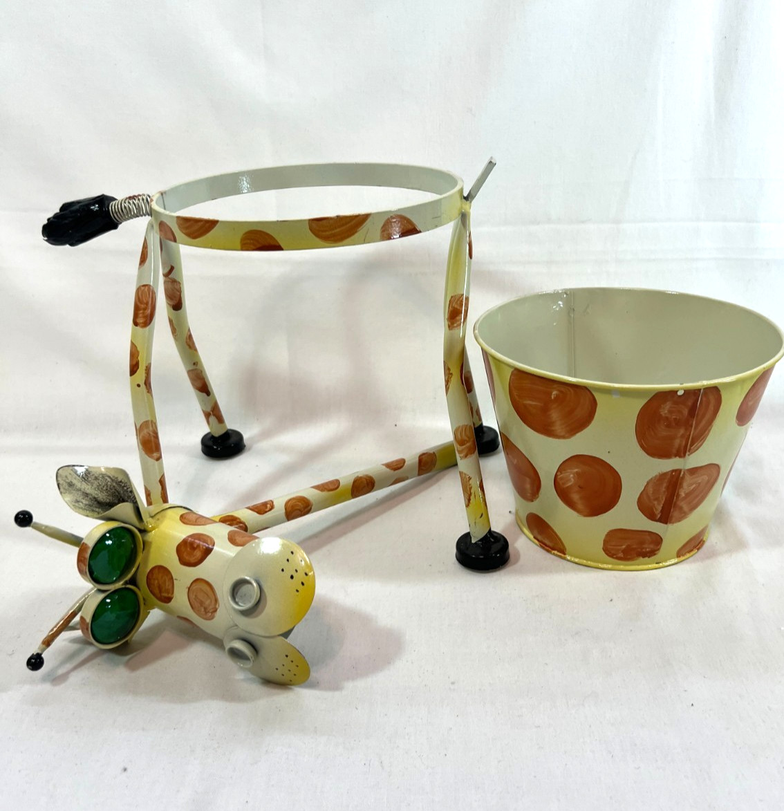 Decorative Giraffe 18" Metal Planter