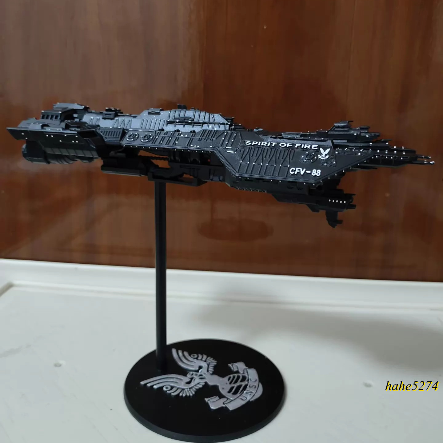 Halo UNSC Spirit of Fire CFV-88 Hand-Painted Resin Model Spaceship Decor Gift