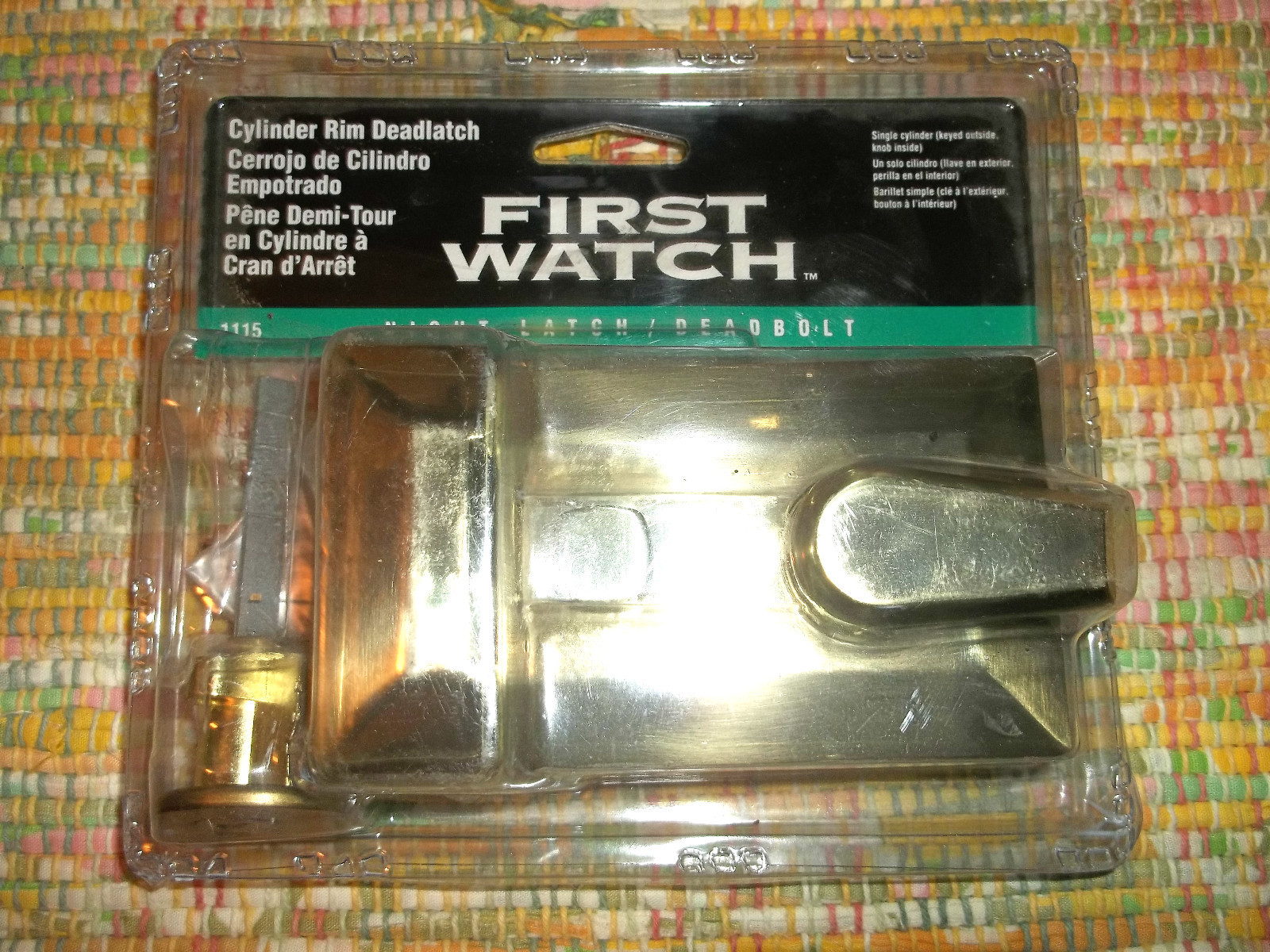 New First Watch Single Cylinder Rim Deadlatch Brass - 5 Pin Tumbler - Free S&H!
