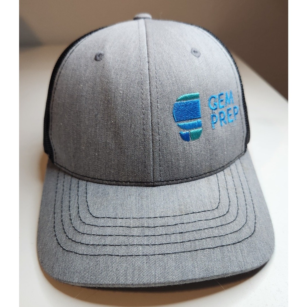 Richardson Style 112 Baseball Cap Hat Gem Prep Embroidered Logo Adj Strap Back