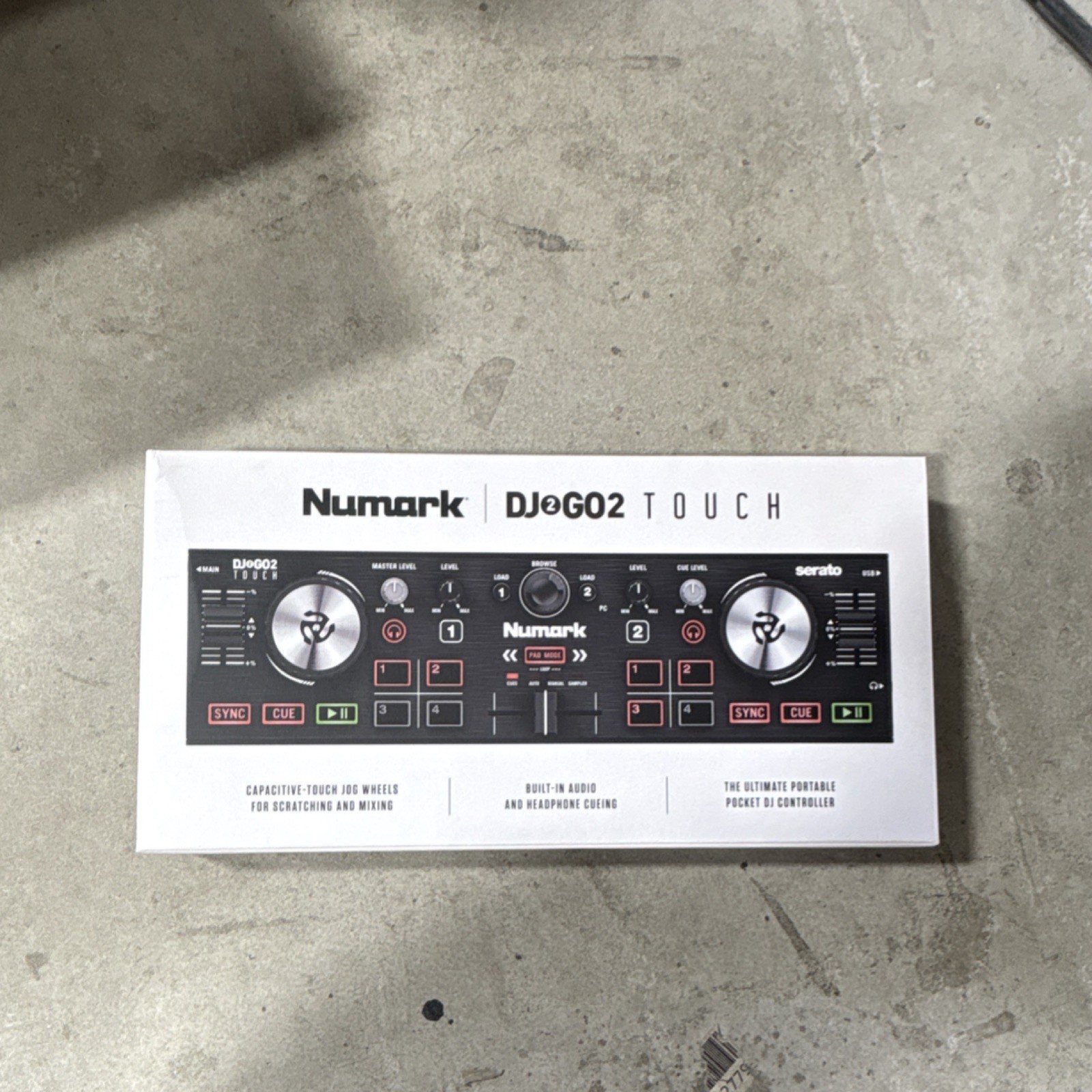 Numark DJ2GO2 Touch Portable Double Deck Controller Touch-Capacitive Jog Wheels