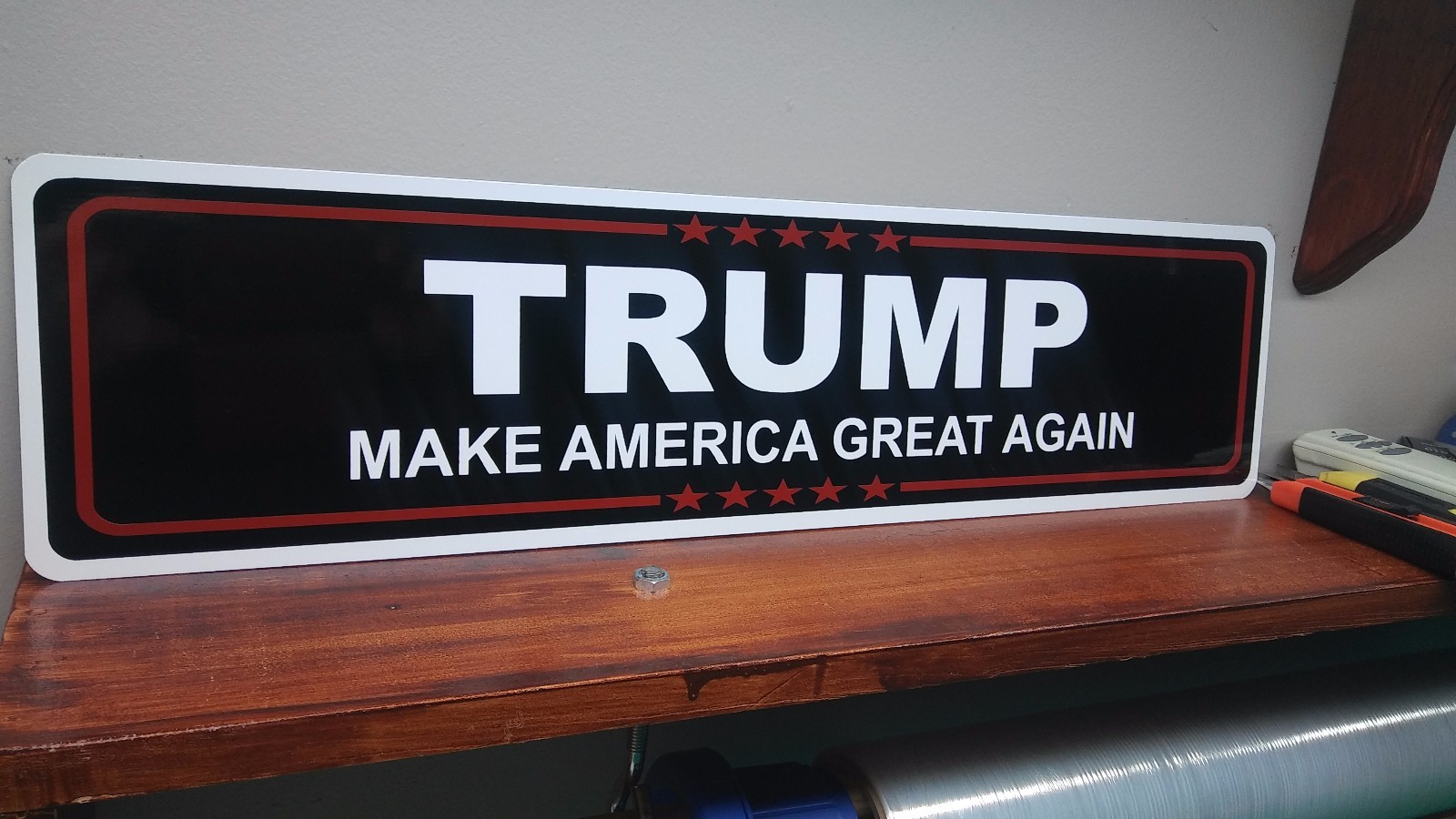 Trump Make America Great Again Aluminum Sign 6" x 24"