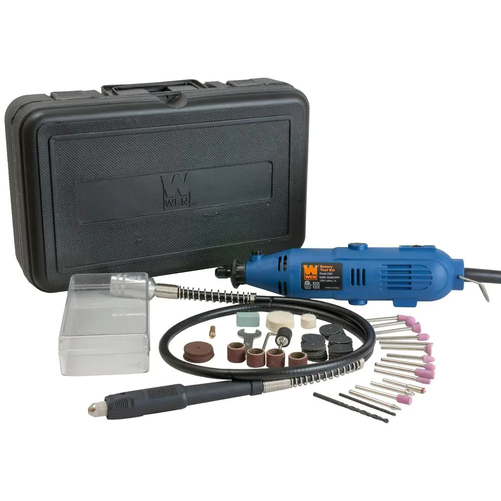 Rotary Tool Kit with Flex Shaft 80+ Accessories 8,000-30,000 RPM Carrying Case