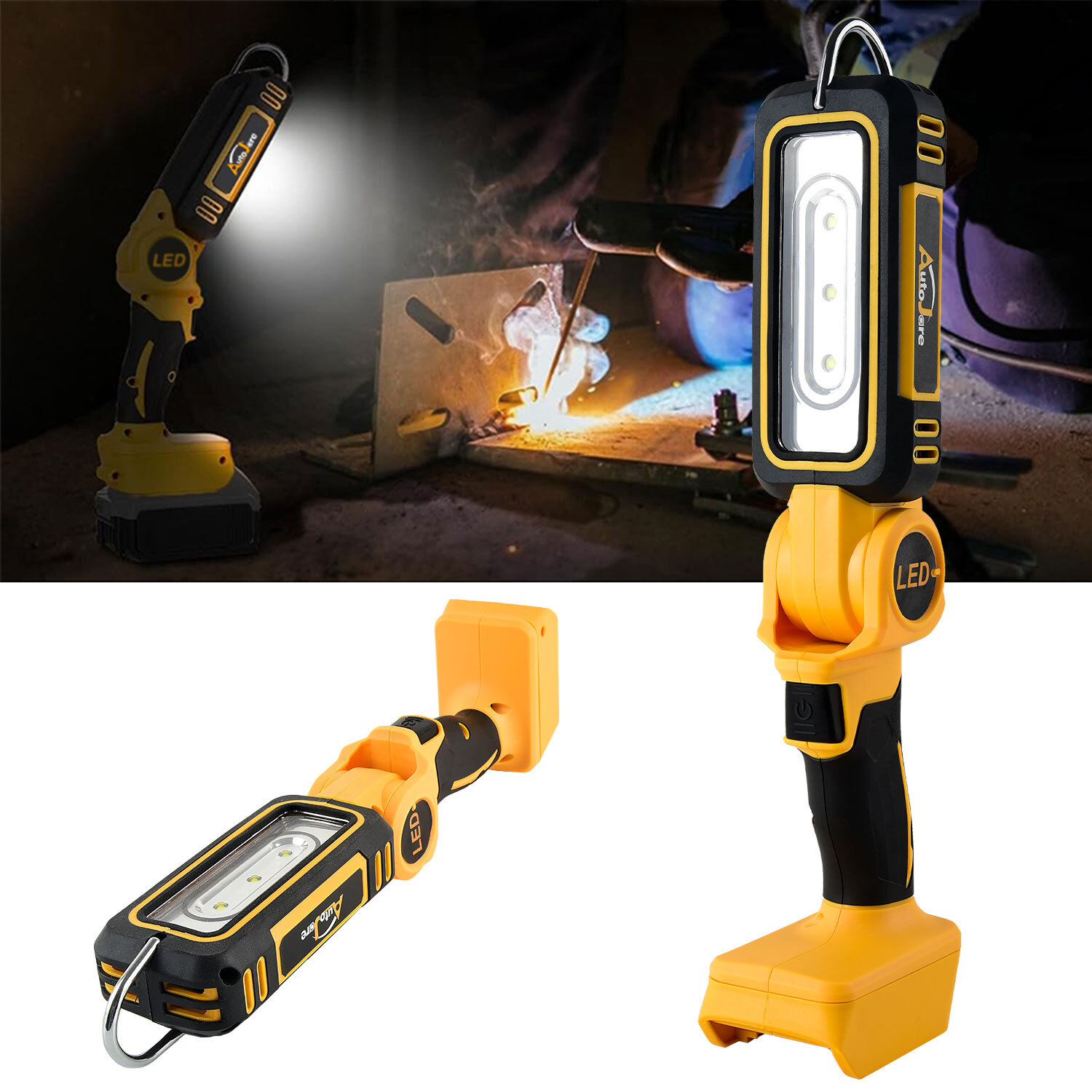 For Dewalt 20V Li-ion Batteries 30W 3000LM LED Flashlight Work Light NEW