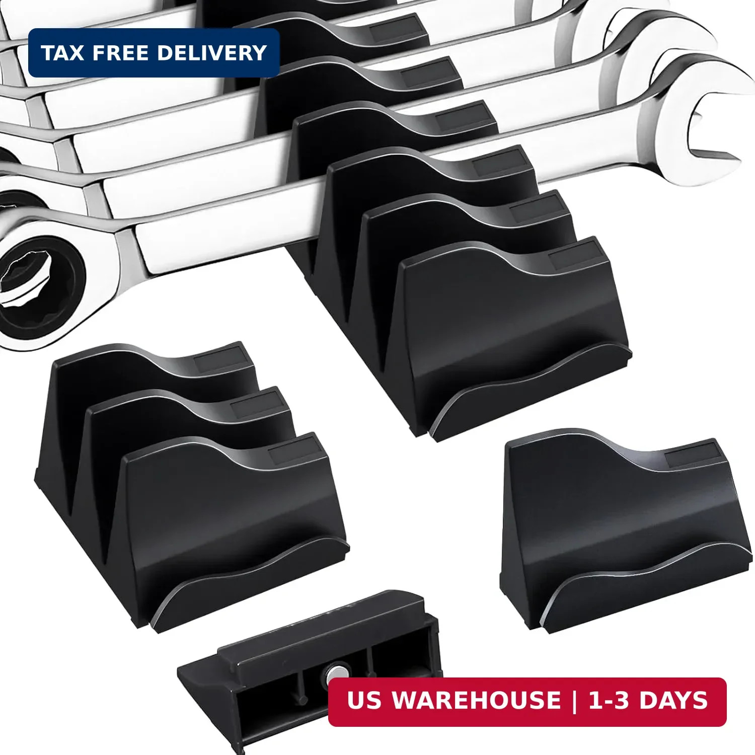 21-Tool Magnetic Wrench Organizer, Customizable Wrench Organizer Set for Tool Bo