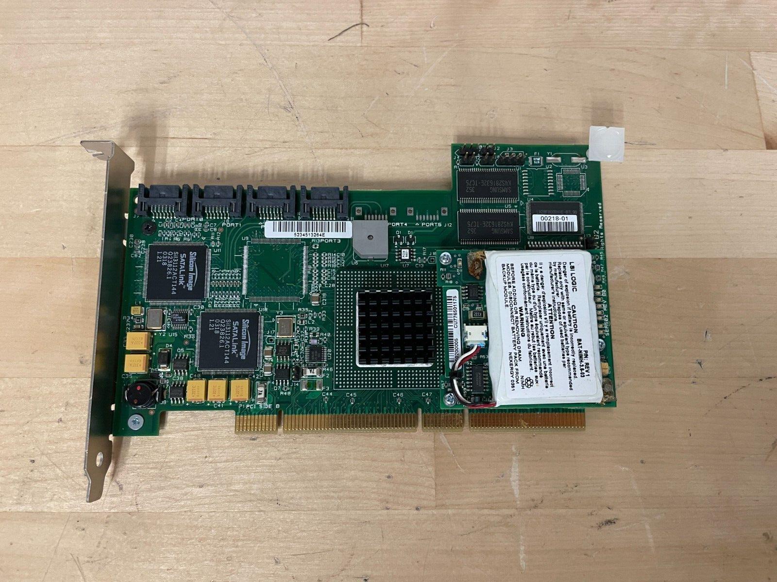 5234513264E LSI SER523 4x SATA PCI-X+ RAID Controller Card QX6280075SVLE