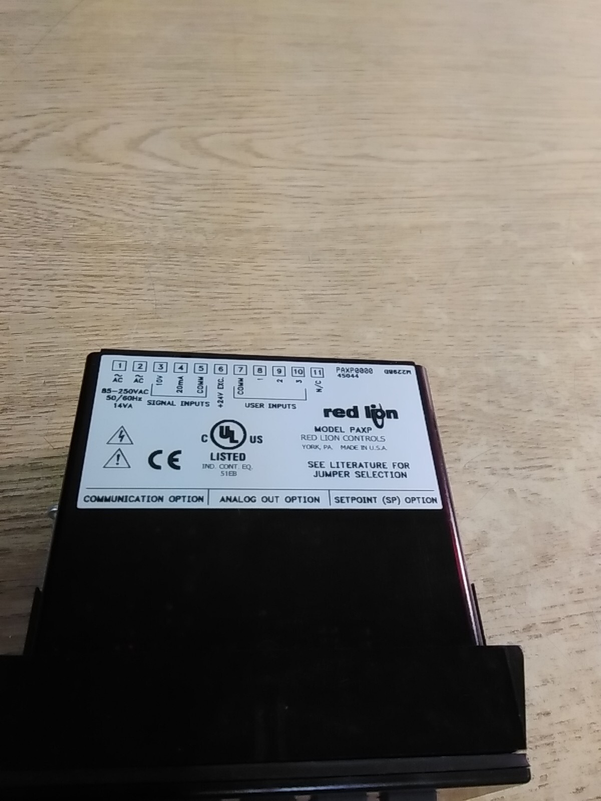 Red Lion Controls PAXP 85-250VAC Process Input LED Panel Meter