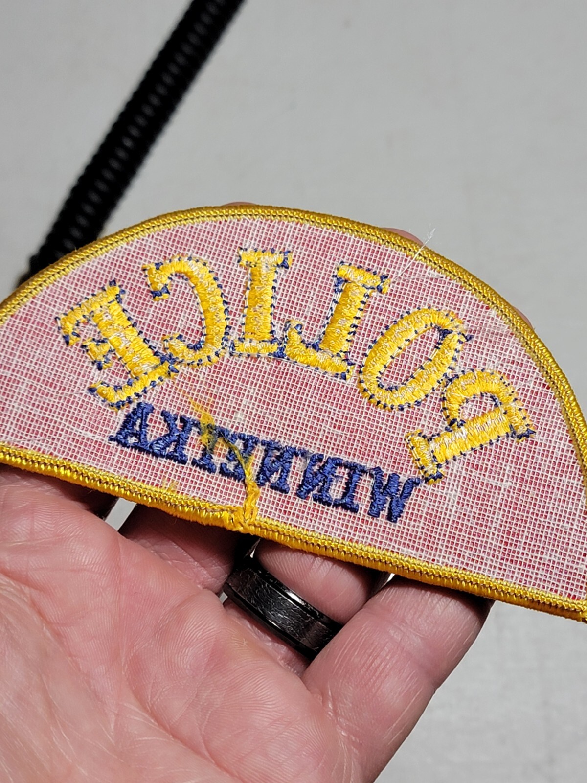 LE3 Police patch patches Illinois Winnetka half moon