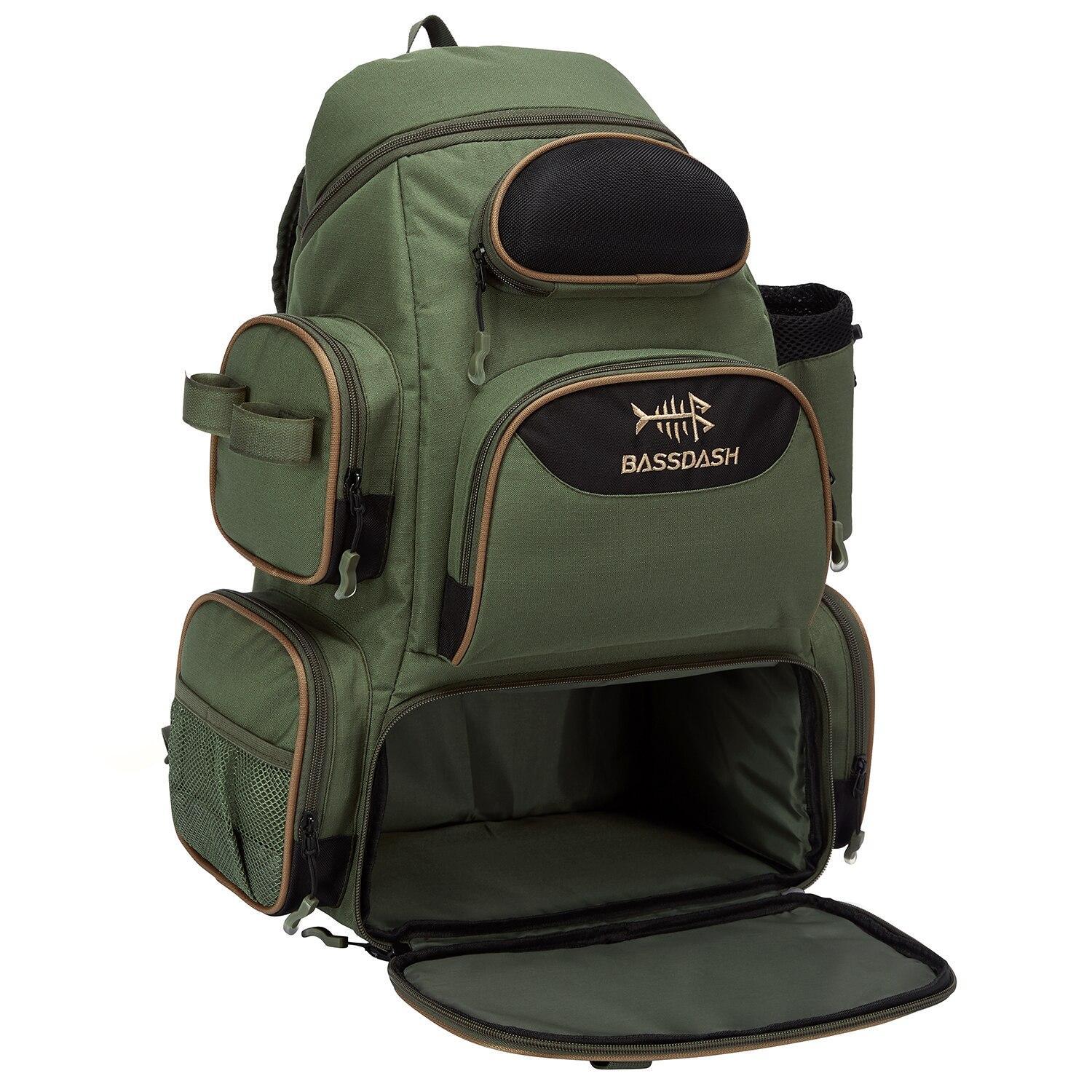 Bassdash Fishing Tackle Backpack Bag - Lightweight, Tactical, Multifunctional