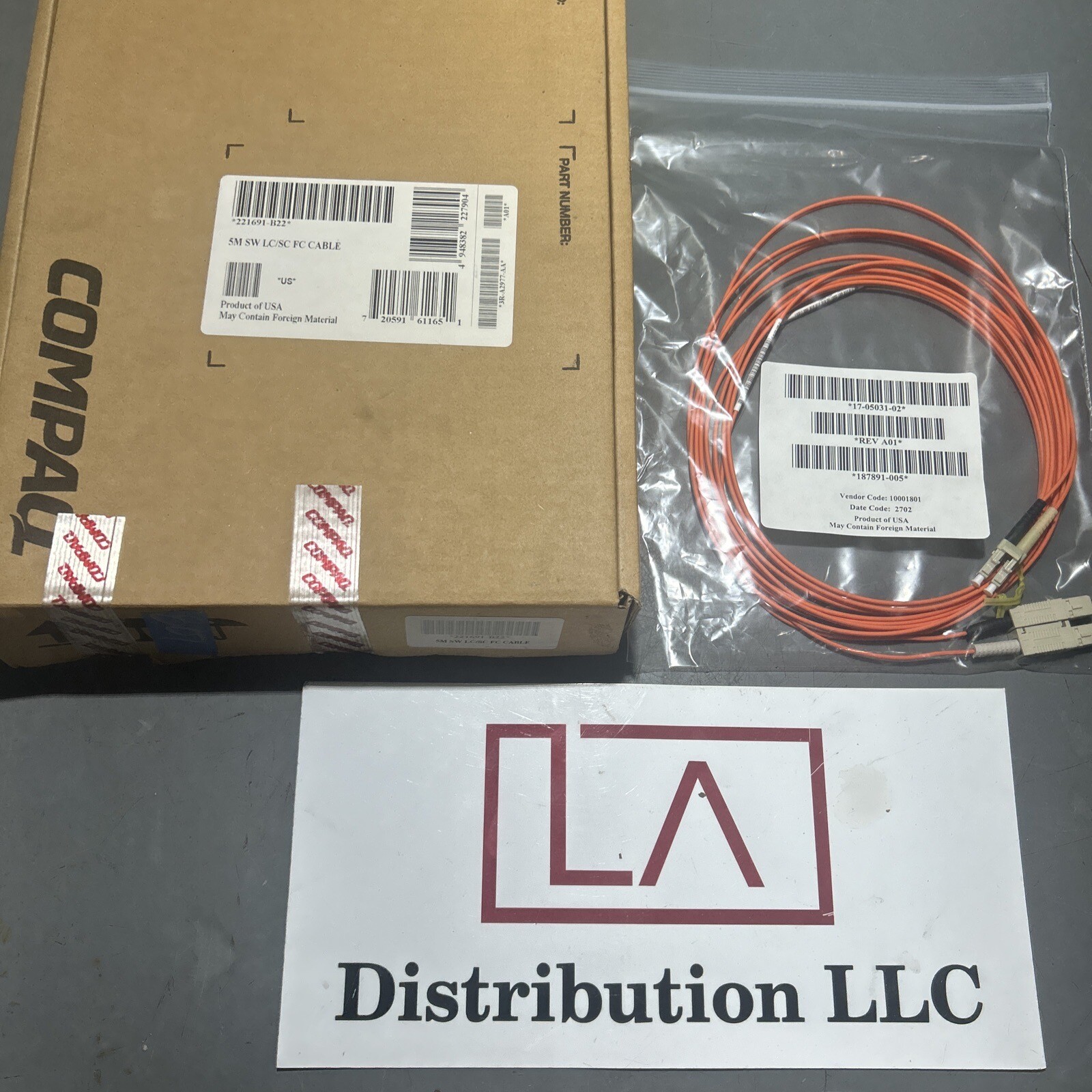 HP COMPAQ 17-05031-02 5M 187891-005 263894-003 LC TO SC REV A01 FIBER OPTIC CABL