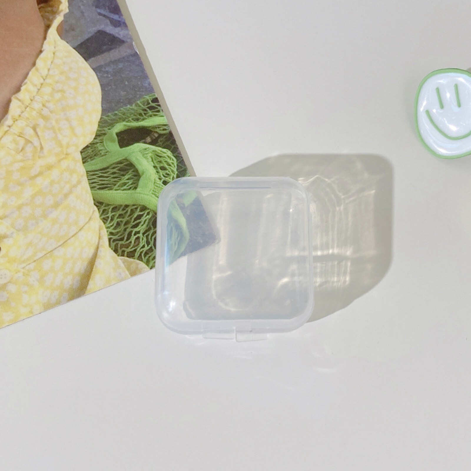 20pcs Mini Clear Plastic Small Box Jewelry Earplugs Empty Storage Case Organizer