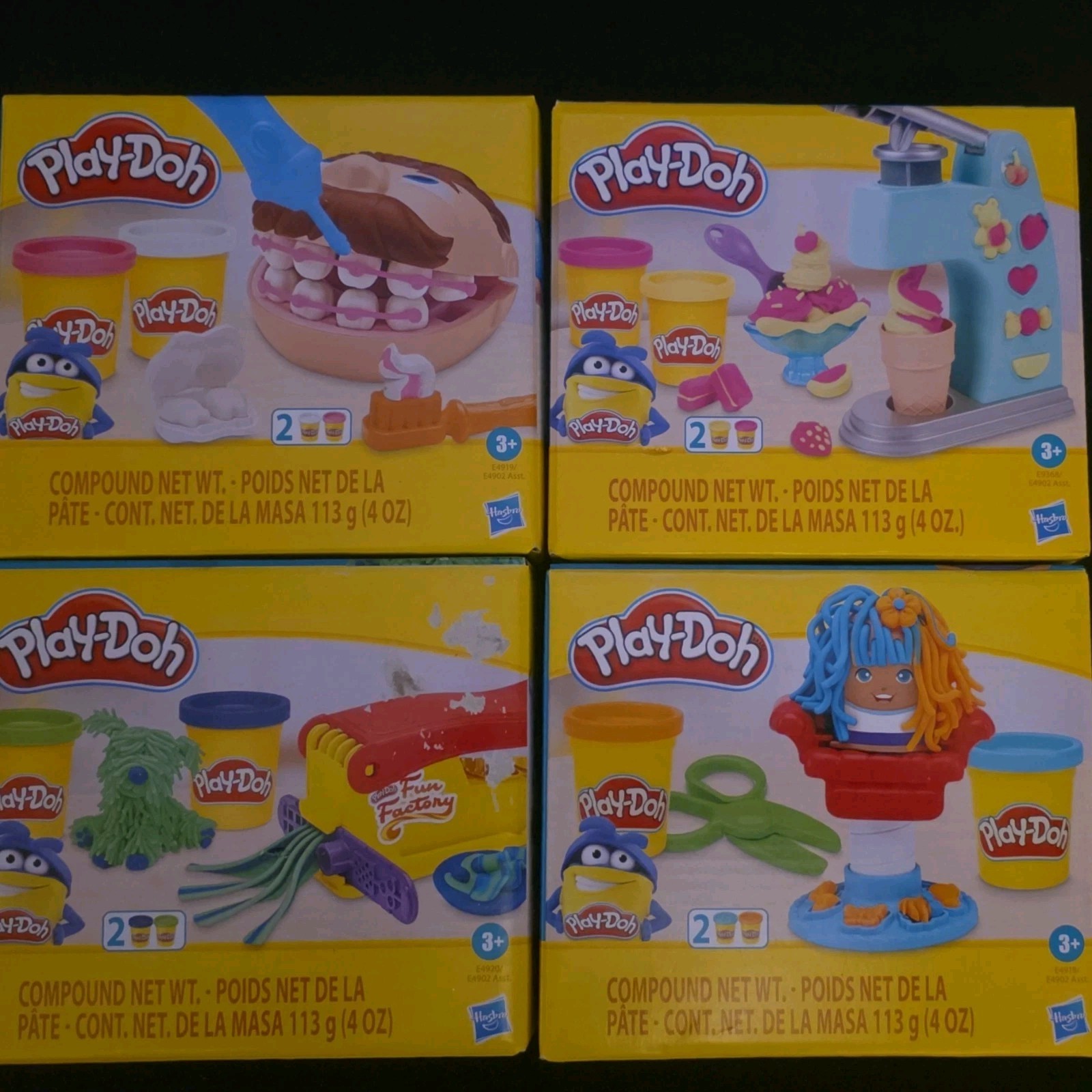 Play-Doh Minions Modeling Clay Set Lot of 4 Bundle for Ages 3+ Years, 3-4 Years