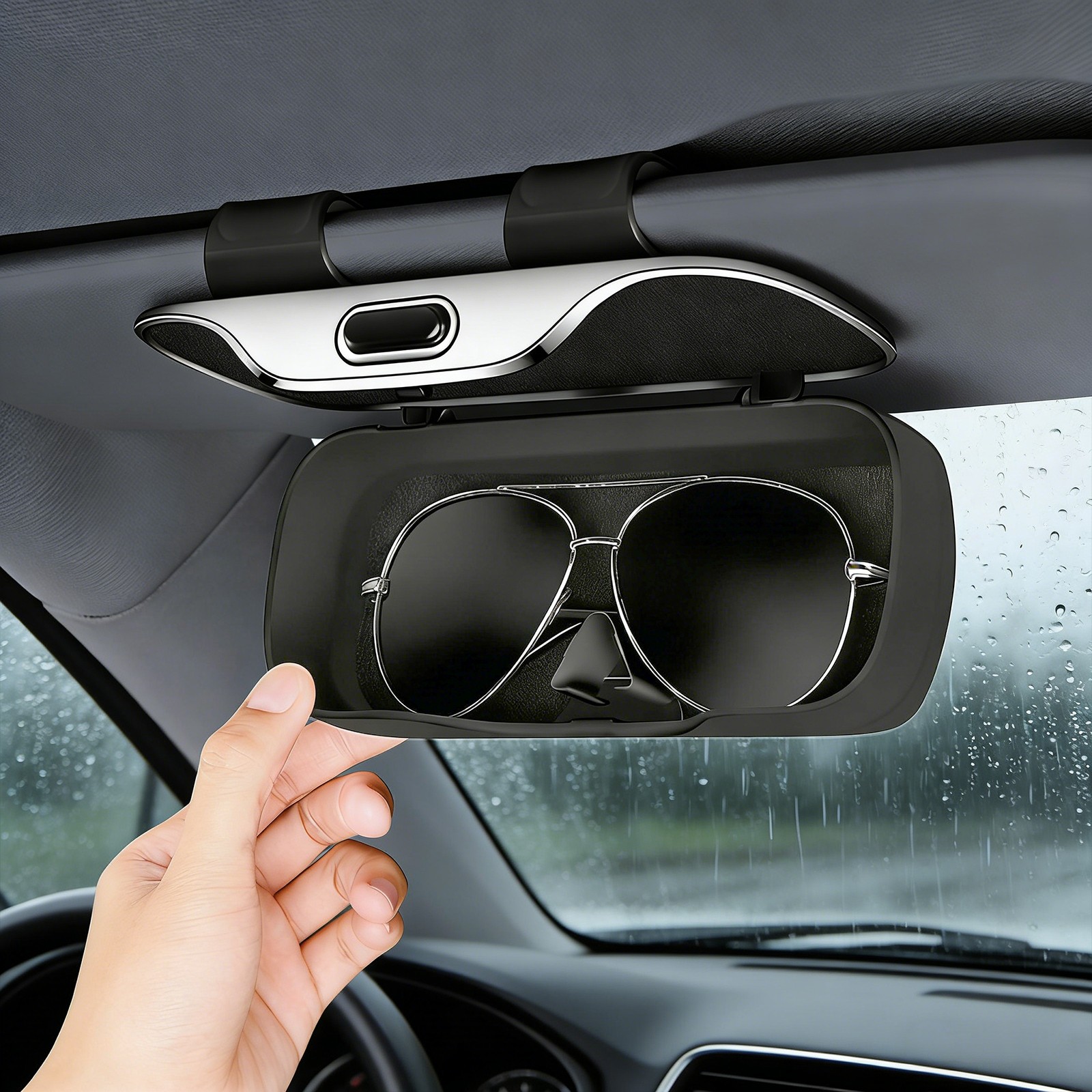 Sunglasses Holder for Car Visor Glasses Case, Car Sunglass Holder, Eyeglass Hold