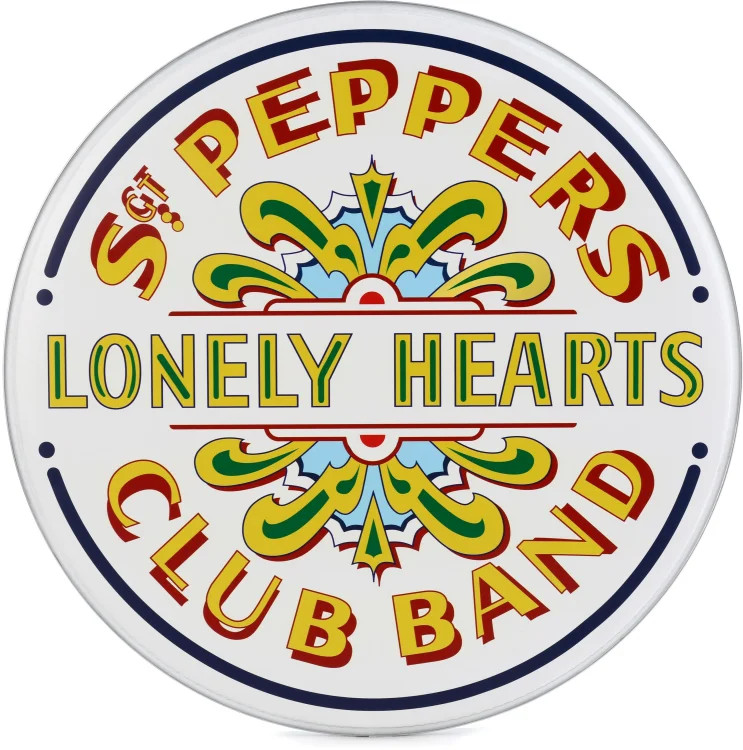 Evans Inked Sgt. Pepper 50th Anniversary Bass Drumhead - 22"