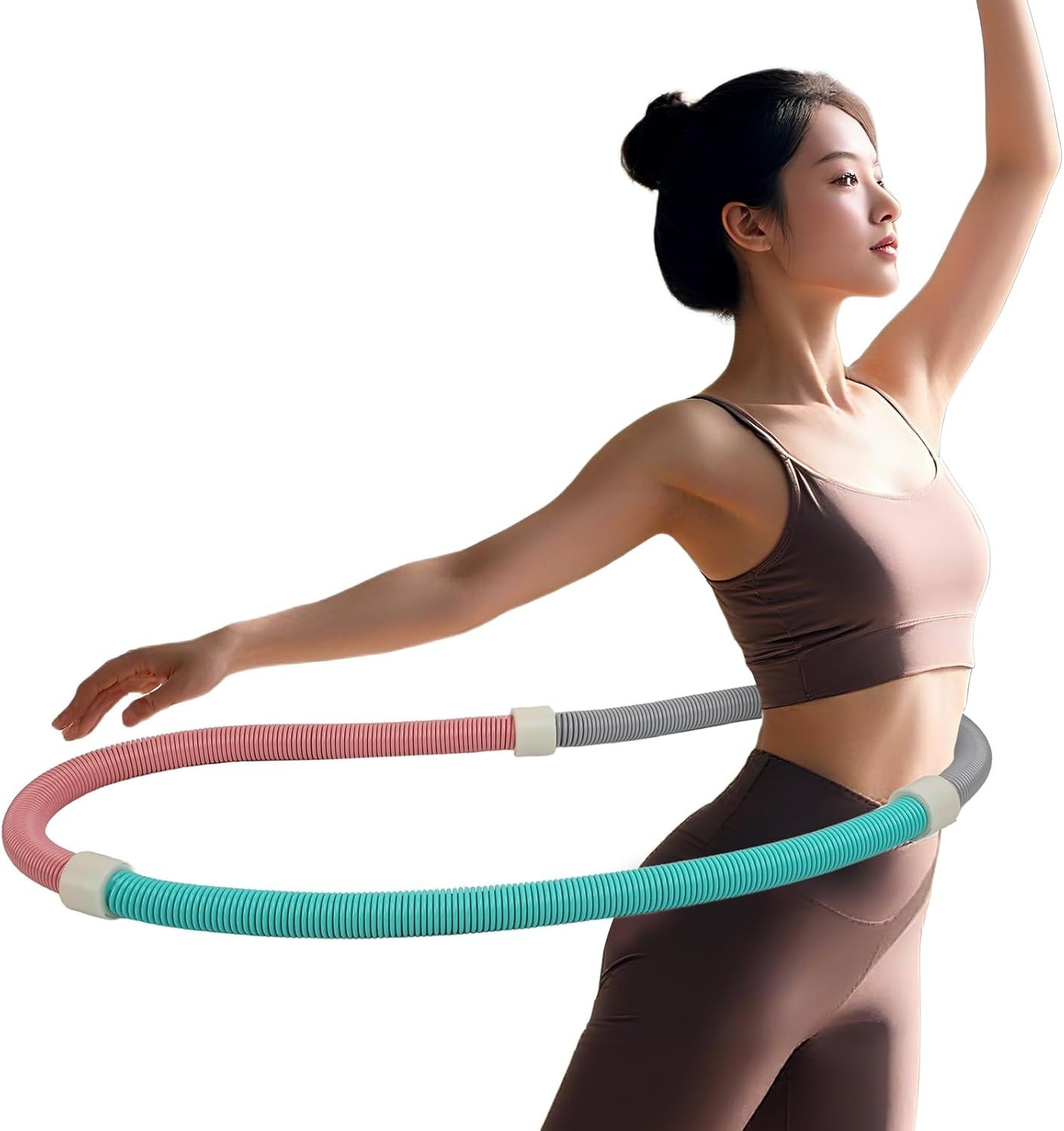 Abdominal Spring Circle Foldable Workout Hoop Hula Hoop Quiet Weighted Fitness