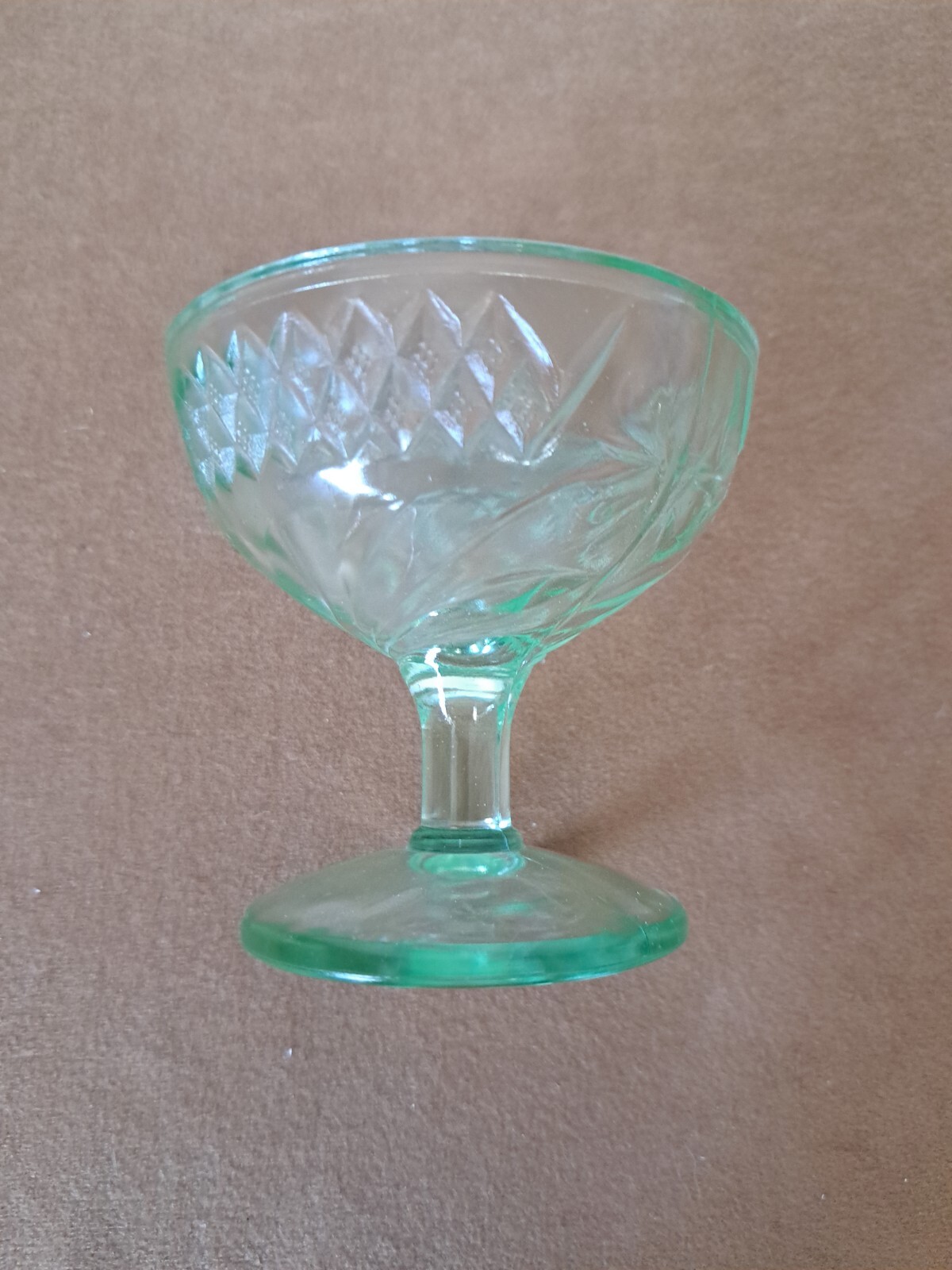Vintage Glass Candy Dish Floral Glows 3.5"