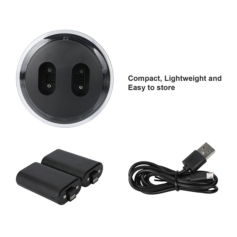 2 For XBOX ONE Controller Play Dual Charging Dock + 4x Rechargeable Battery Pack