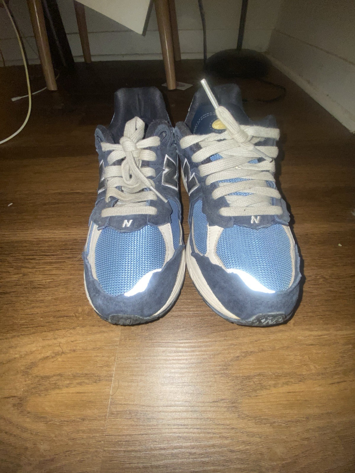 New Balance 2002R Men's Blue White Mesh Suede Running Athletic Shoes Lace-Up