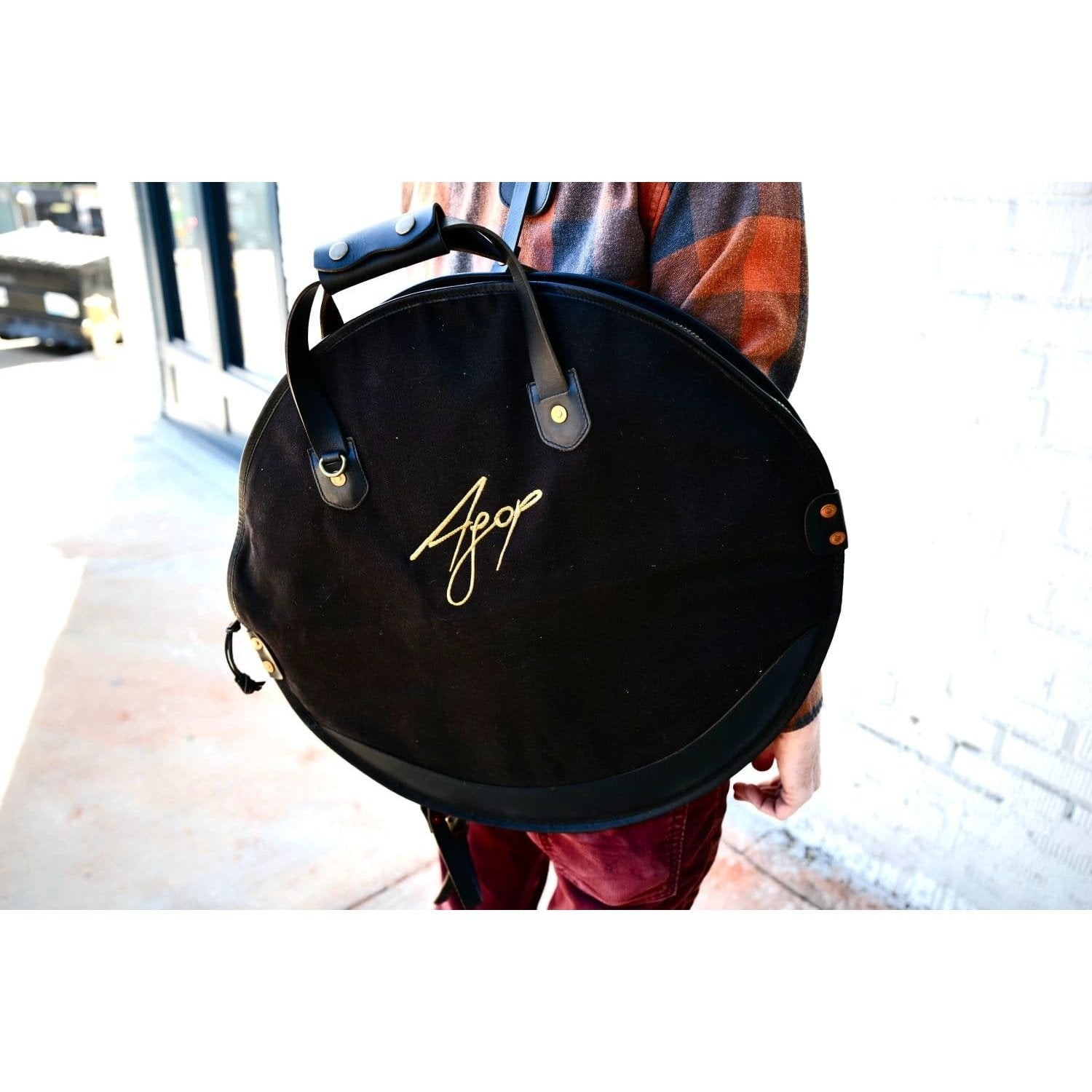 Istanbul Agop Waxed Canvas Leather Cymbal Bag 26"