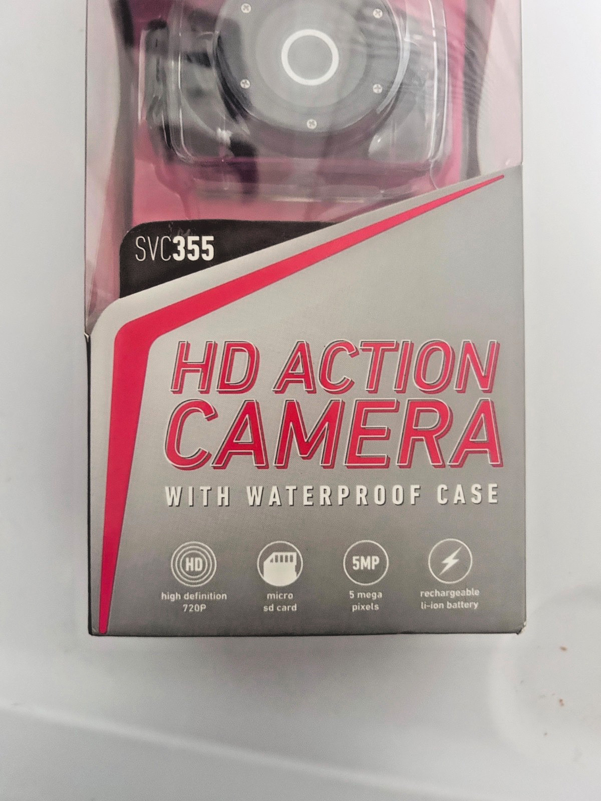 Sharper Image HD Action Camera SVC355 with Waterproof Case PC/MAC - NEW