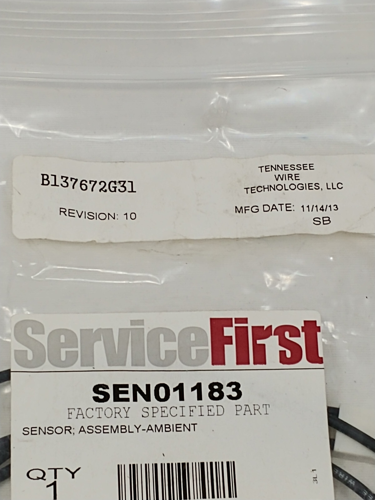 Service First SEN01183 Trane Sensor, Assembly-Ambient