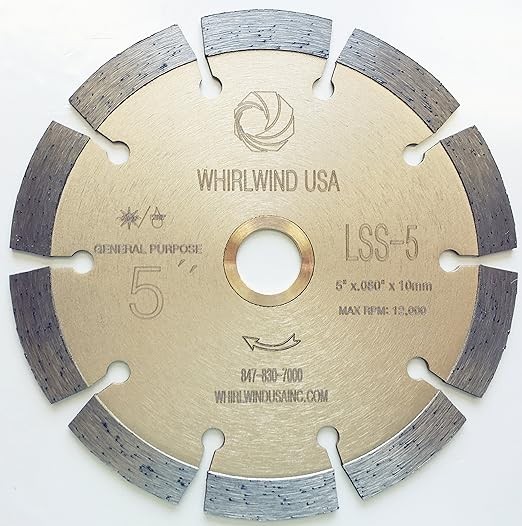 2X LSS 5-Inch Dry or Wet Cutting General Purpose Power Saw, Bulk Pack