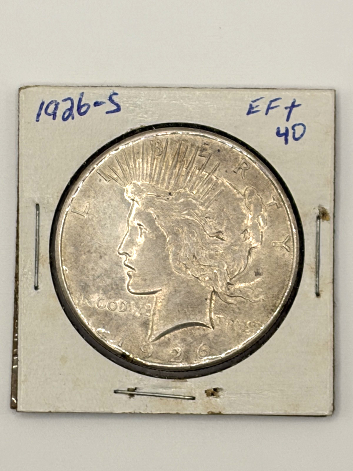 1926-S (San Francisco) US Peace Dollar, 90% Silver, EF condition