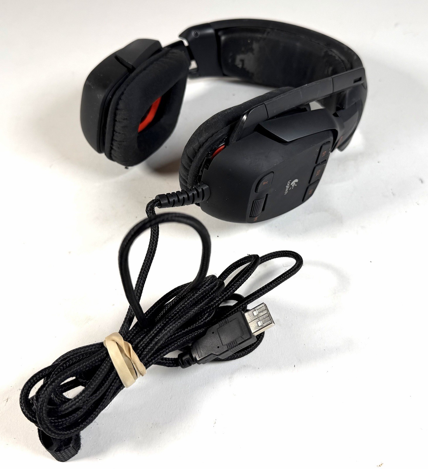 Logitech G35 7.1 Surround Sound Gaming Headset USB Mic Tested SEE DESCRIPTION