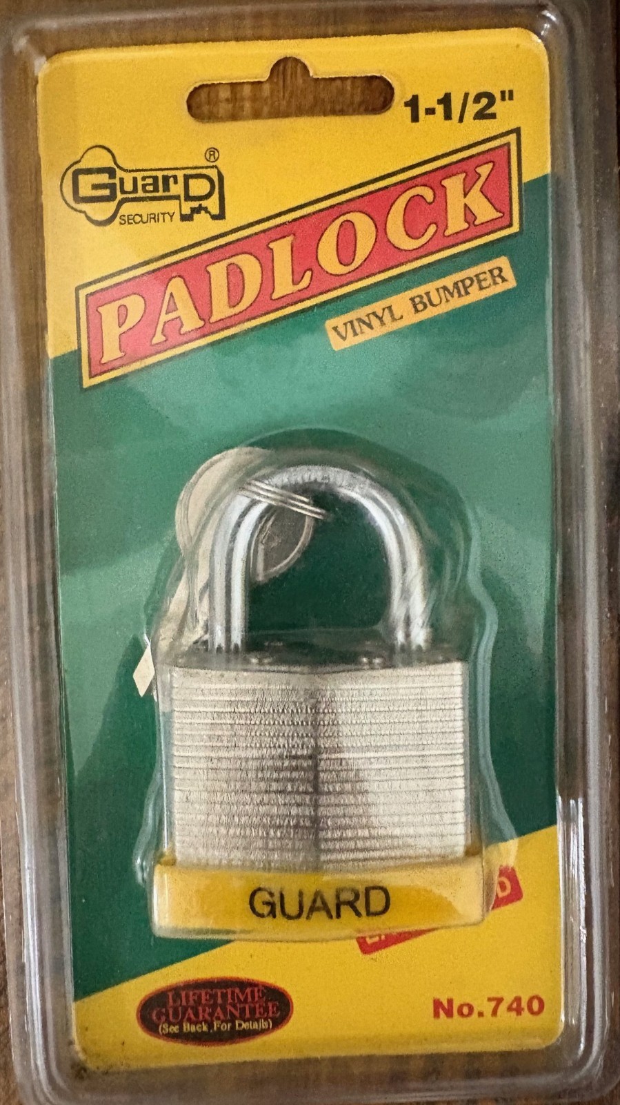 New Old Stock Guard Security Padlock #740 with Keys Brass Pin Cylinder  1-1/2"