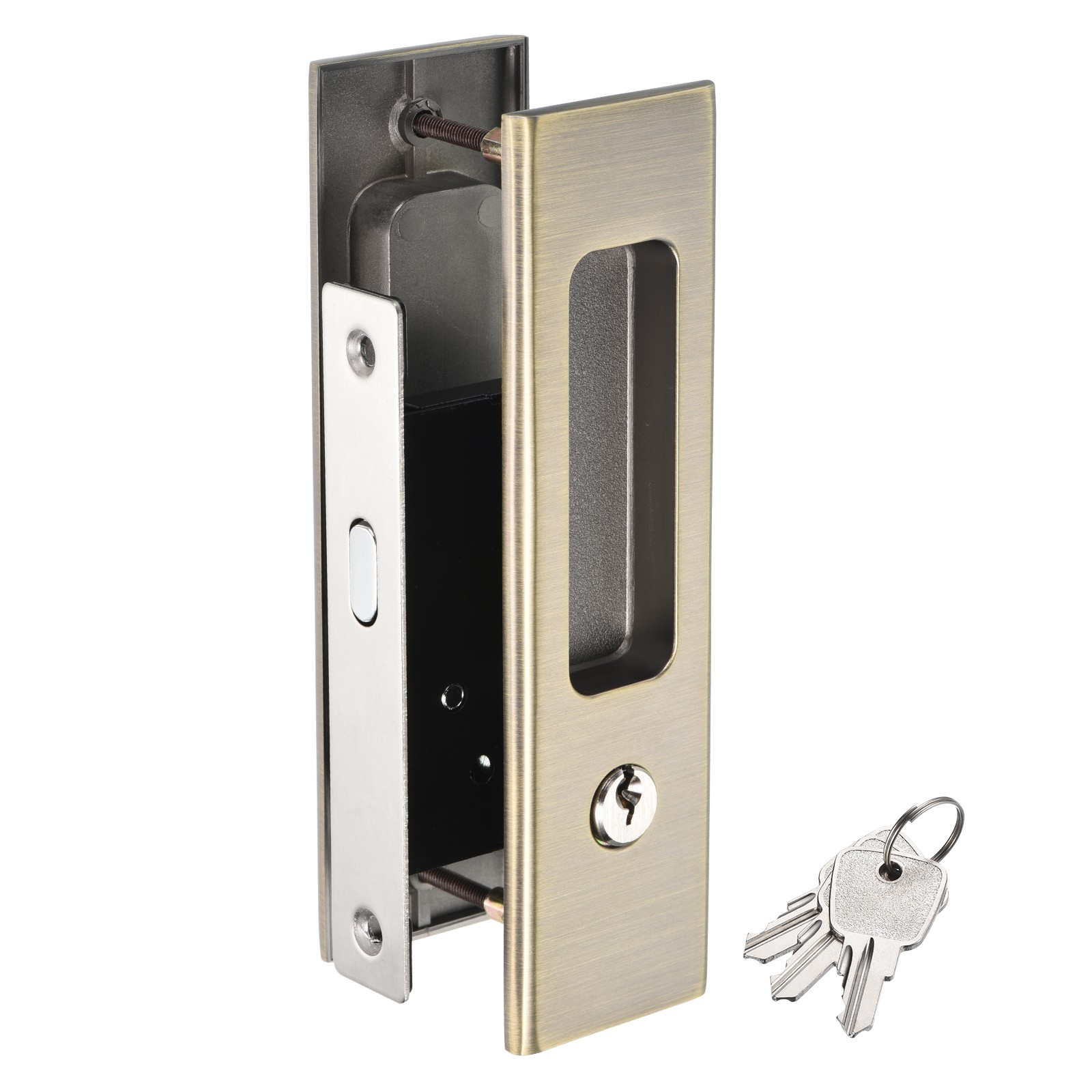 Rust-resistant Stainless Steel Sliding Door Lock,for Home Office Bronze