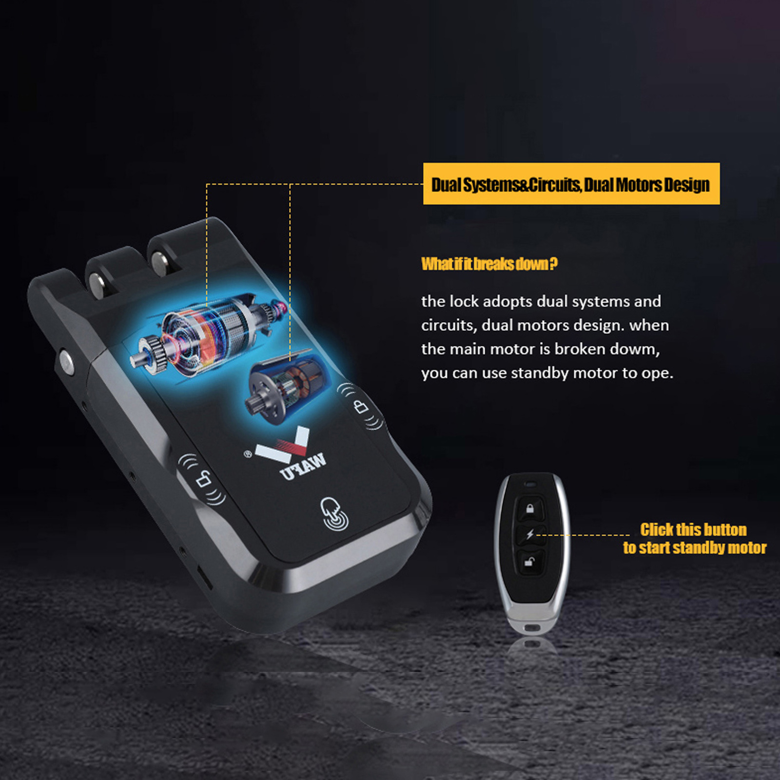 WAFU Lock Electronic Keyless Door Lock Invisible Keyless C4I7