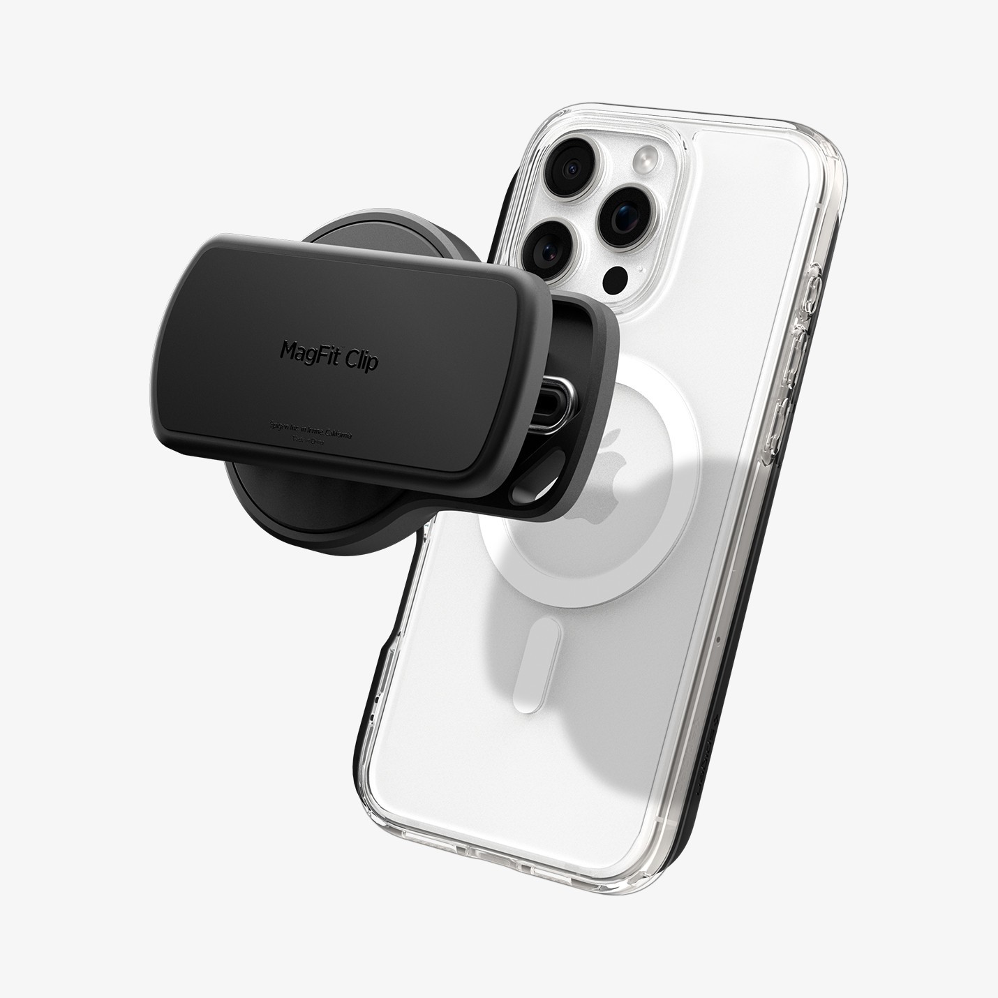 Spigen MagFit Clip | MagSafe Phone Clip w/ Coil Spring Tether Keychain