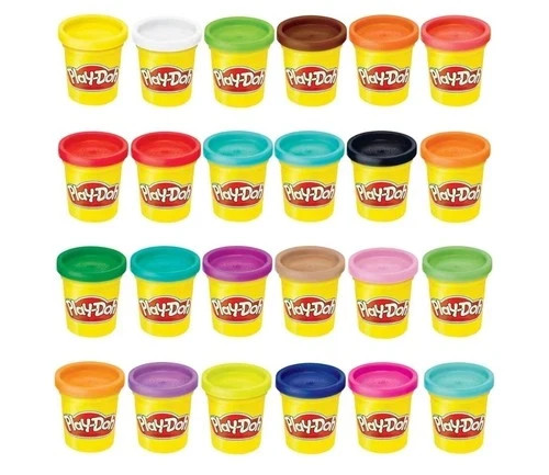 Play Doh Modeling Compound 24-Pack Case of Assorted Colors, Non-Toxic 3 Oz. Cans