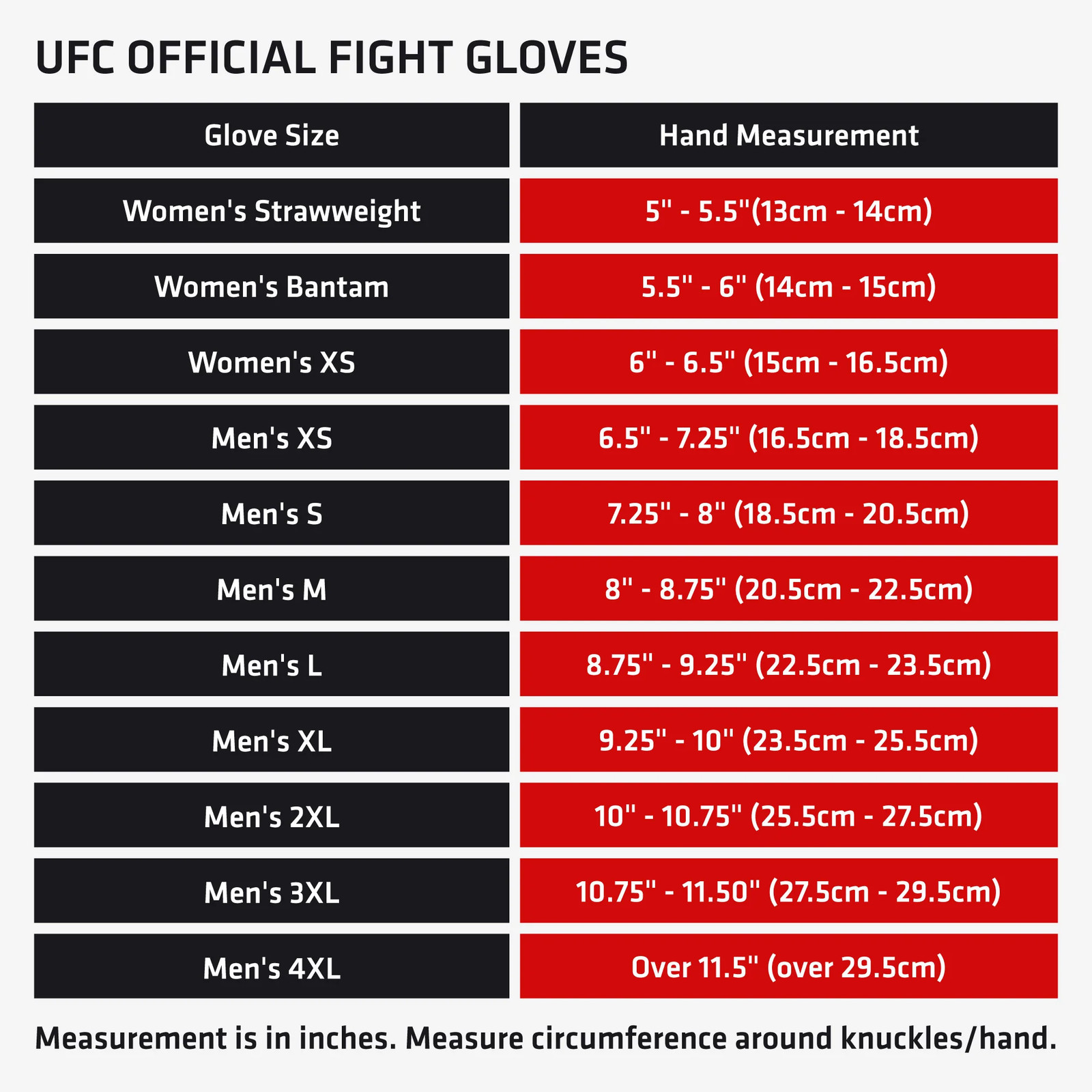 UFC Official Pro Competition Fight Gloves Men's