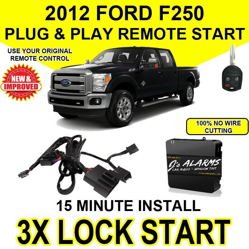 2012 Ford F250 Super Duty Remote Start Plug and Play 3X Lock Easy DIY FO1