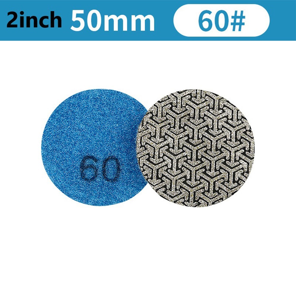 50mm Electroplated Emery Pads Set for Dry or Wet Polishing Applications
