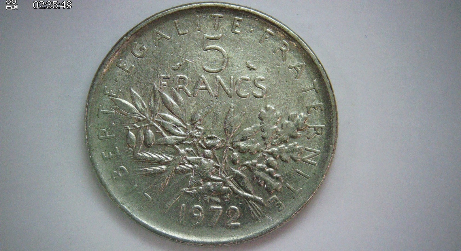 France 1972 5 Francs Semeuse (La Semeuse) 5 Francs Coin