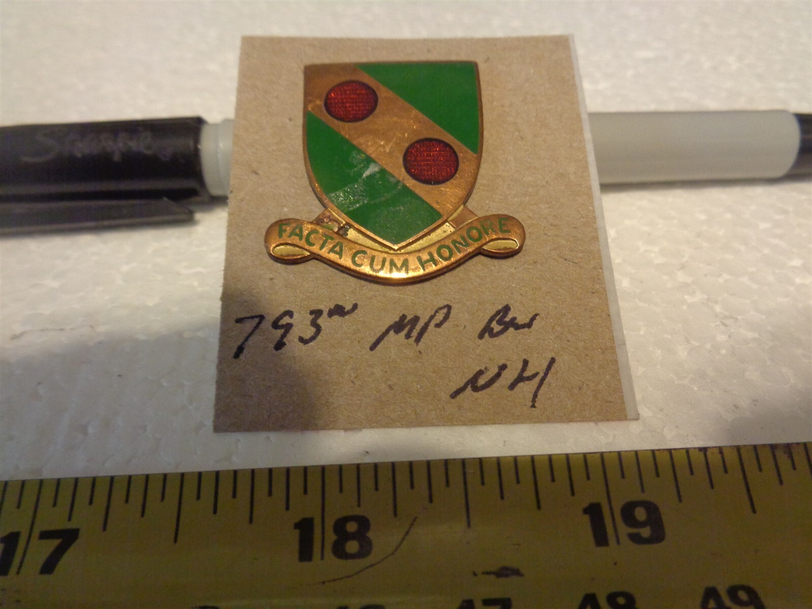793rd Military Police Battalion NH Unit Crest, DI, DUI (DRAW#102)