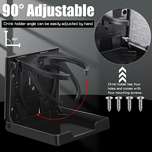 Boat Cup Holder Folding Cup Holder Adjustable Drink Holder with Screws Wall