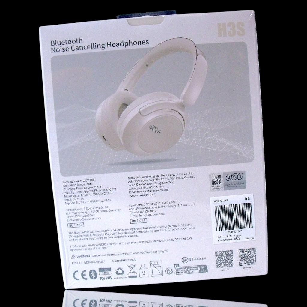 QCY H3S Wireless ANC Noise Cancelling Headphones Over Ear Bluetooth NEWEST MODEL