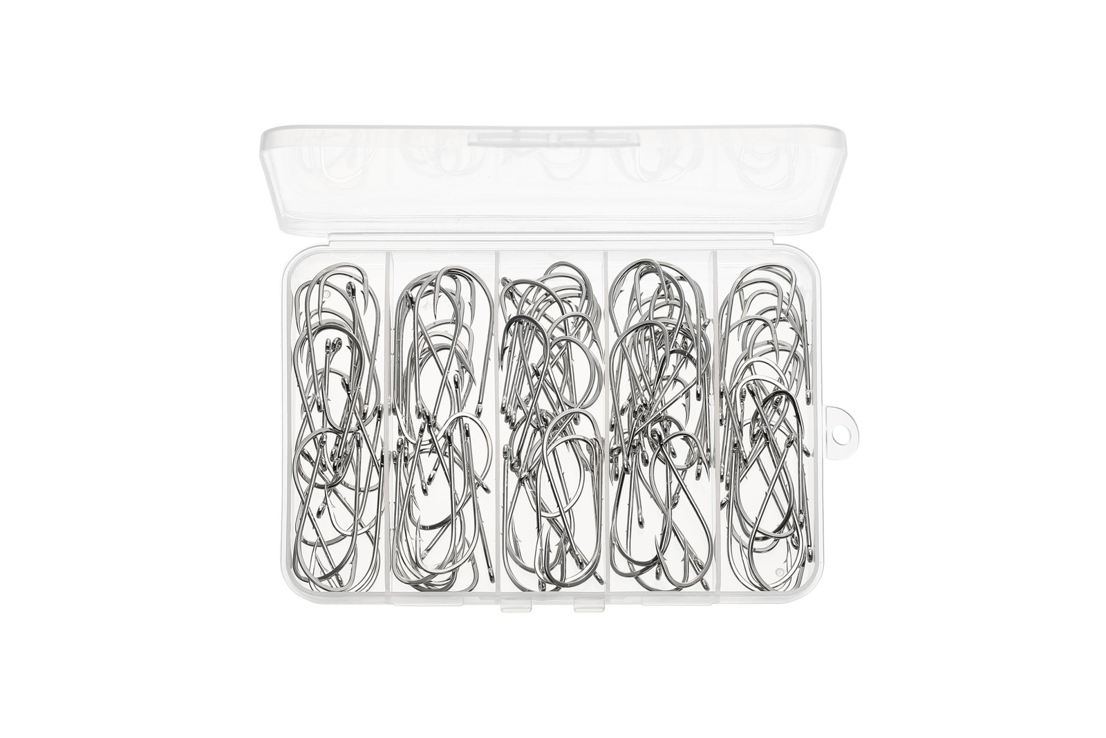 100pcs/box Baitholder Fishing Hooks Forged Long Shanked Fishing Hook Barbed S...