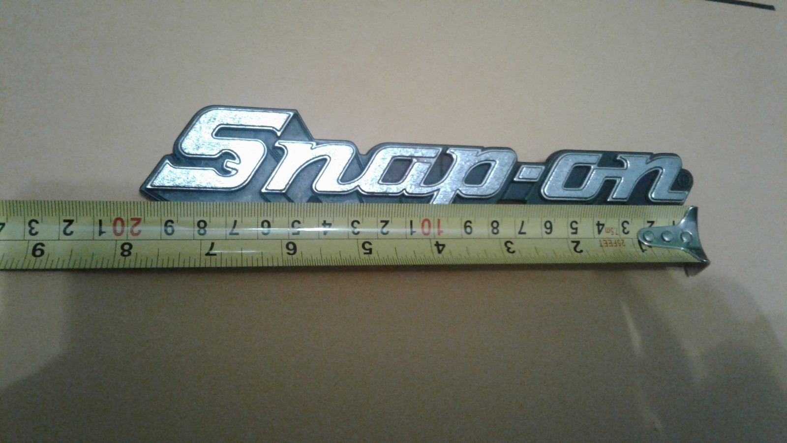 Vintage Snap On Tools Wall Cabinet  puller cabinet  logo emblem plastic  clip on