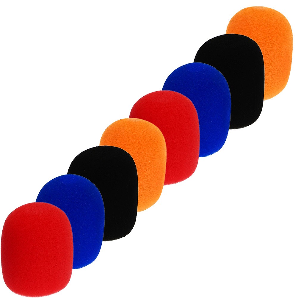 8 Pcs Wind Screen for Mics Microphone Windproof Cover Sponge Sleeve