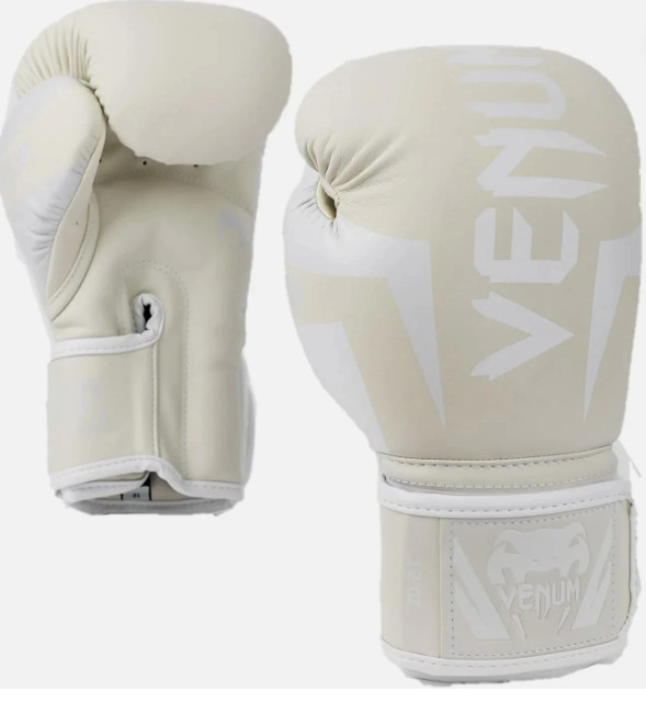 Venum Elite Boxing Gloves 14 oz White/Off-White- Guantes Box