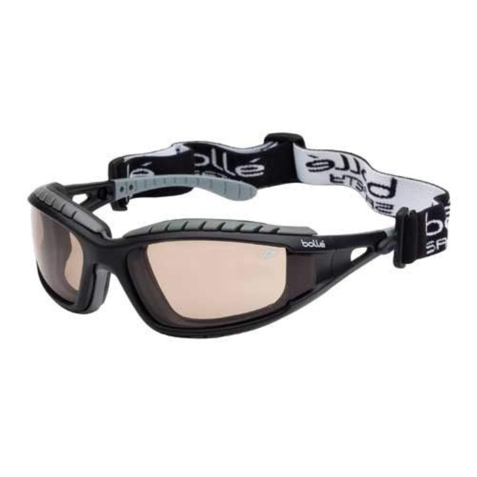 Bolle Safety 253-TR-40088 Tracker Safety Eyewear with Black/Gray Polycarbonat...
