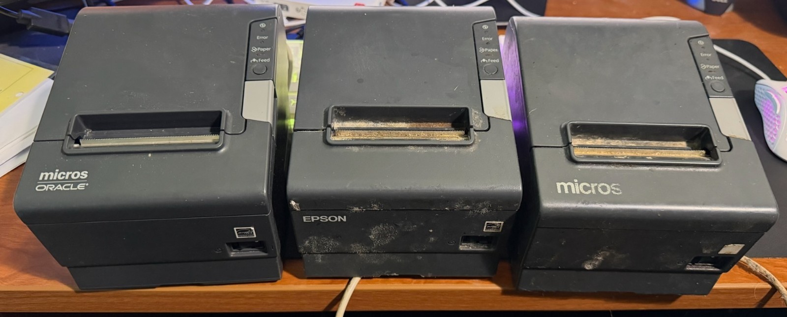 (3) Epson Thermal Receipt Printer - M244A - TMT88V